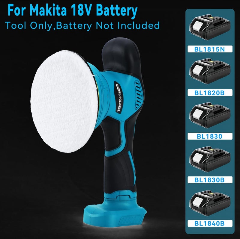 Alrigon Buffer Polisher Compatible with Makita 18v Battery, Cordless 6 Inch Orbital Buffer, Brushless Motor Car Buffer for Boat, Car Polishing and Waxing (Tool Only, NO Battery ) - Image 2
